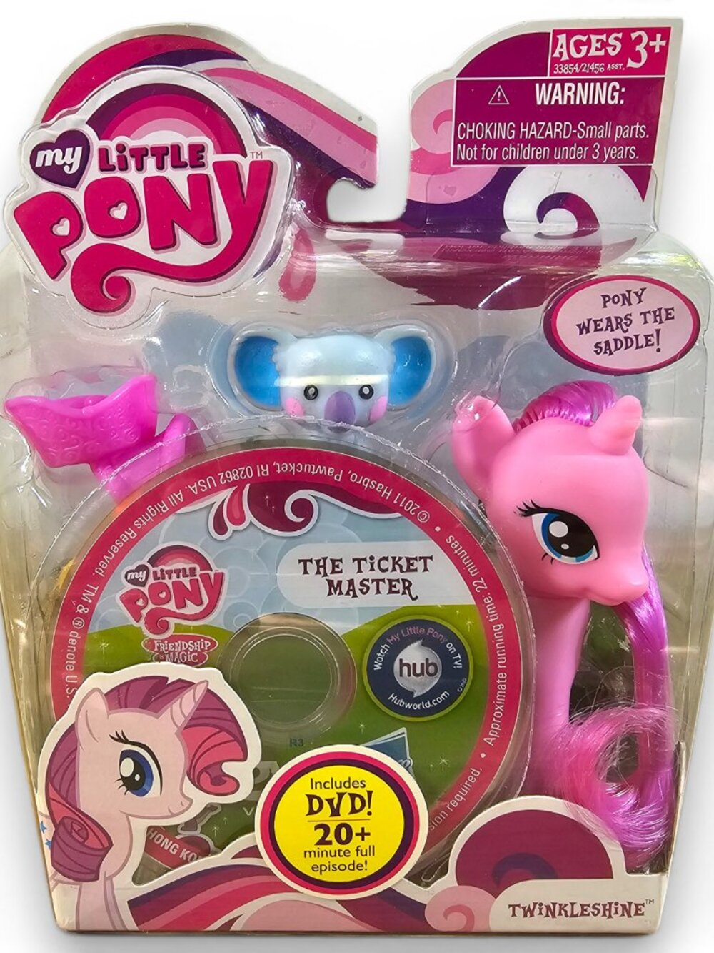 Hasbro My Little Pony Twinkleshine Brushable G4 Figure DVD Koala Saddle NEW MLP